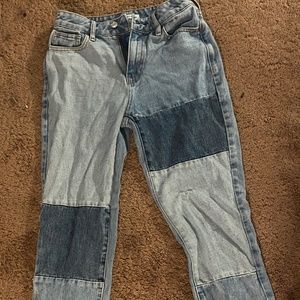 mismatch jeans